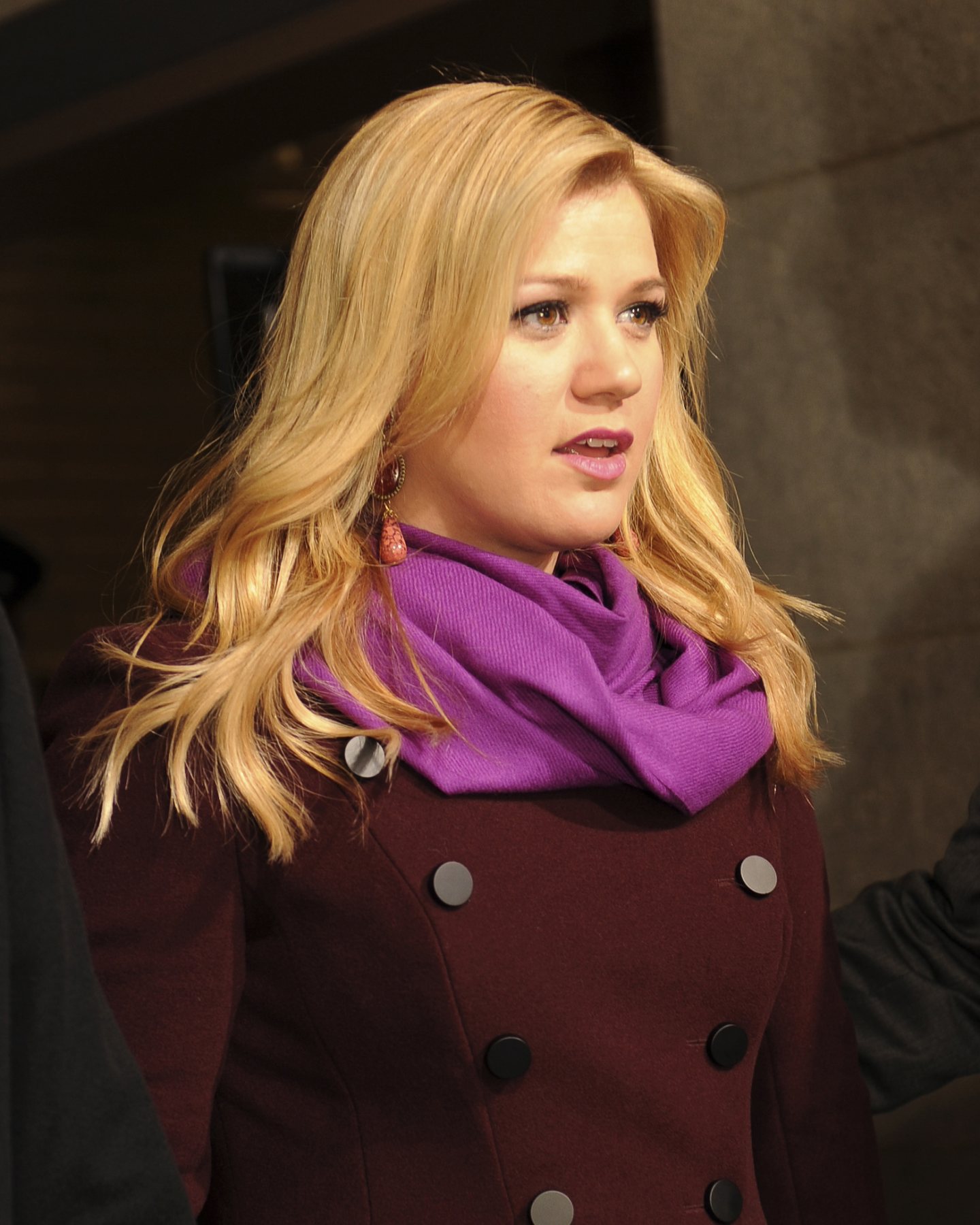 Kelly Clarkson smiling at a public event