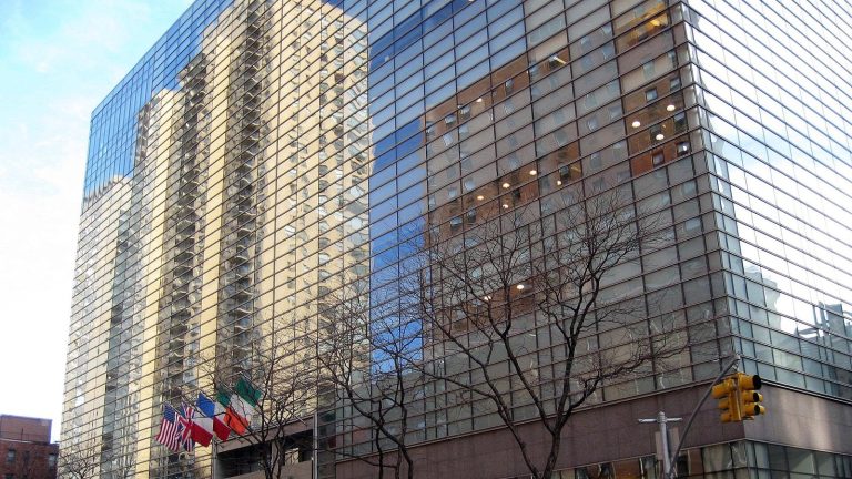 The Sotheby's auction house building in New York